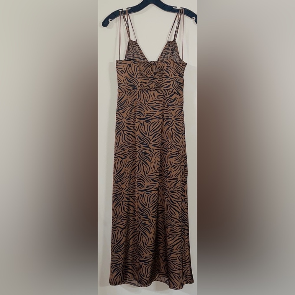 ZARA Satin Animal Print Cut Out XS NWT - Picture 6 of 10
